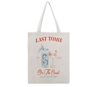 JDYANSHENG Last Toast On The Coast_1 bolsa de lona, perfecta para picnic al aire libre, fiesta, compras, viajes, asas resistentes, regalo inspirado 38 x 46 cm