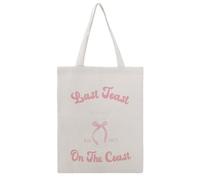 JDYANSHENG Last Toast On The Coast - Bolsa de lona perfecta para picnic al aire libre, fiesta, compras, viajes, asas resistentes, regalo inspirado 38 x 46 cm