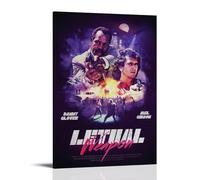 JDYANSHENG Póster de arma letal para pared, diseño estético, para sala de estar, dormitorio, 50 x 75 cm, estilo marco