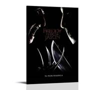 JDYANSHENG Póster de Freddy Vs Jason para pared, diseño estético, para sala de estar, dormitorio, 20 x 30 cm, estilo marco