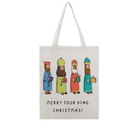 JDYANSHENG Three Wise Men - Bolsa de lona de Navidad, perfecta para picnic al aire libre, fiesta, compras, viajes, ideal para asas resistentes, regalo inspirado 38 x 46 cm