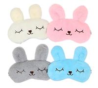 JDYW 4pcs Antifaz para Dormir Máscara de conejo animal lindo para dormir antifaces Máscara de ojos para dormir Niña Niño