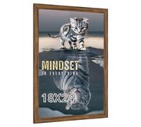 JDZIVTOP 18x24 Marco rstico Brown 24x18 Marco de cartel Natural Retro 18 por 24 Picture Canvas Marco Gran Galera Familia Concierto de concierto Fot