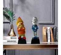 JDZYFFS Arte Estatua - Escultura Decorativas, Estatuas Y Adornos Navideños De Avaro De Nieve Y Avaro De Calor, Escultura De Avaro Gordo Y Flaco(2PCS)