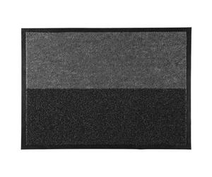 JE CHERCHE UNE IDEE Felpudo 2 en 1 Antideslizante y Cepillante 73x52 cm | Polipropileno, felpudo 2 en 1, antideslizante y cepillante, 73x52 cm, alfombrilla de interior duradera, entrada, gris