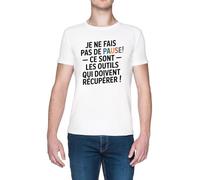 Je Ne Fais Pas De Pause - CE Sont Les Outils Qui Blanca Hombre Camiseta White Men's T-Shirt tee