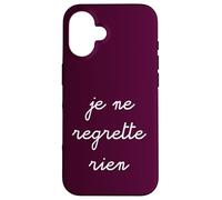 Je Ne Regrette Rien Francés Carcasa para iPhone 16