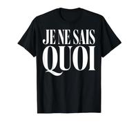 Je Ne SAIS Quoi Frase Francesa Cita Parisina Chic Camiseta gráfica económica, Hombre, Negro, L