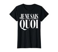 Je Ne SAIS Quoi Frase Francesa Cita Parisina Chic Camiseta gráfica económica, Mujer, Negro, M