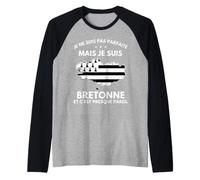 Je Ne Suis Pas Parfaite Mais Je Suis Bretonne Bretaña Camiseta Manga Raglan