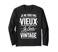 Je ne Suis Pas Vieux je Suis Humor Vintage Manga Larga