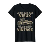 Je ne Suis Pas Vieux je Suis Vintage Humor Cadeau Papa Camiseta gráfica económica, Mujer, Negro, S