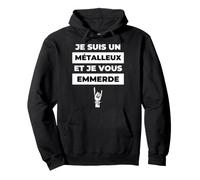 Je Suis un Métalleux et je vous Emmerde Headbanger Festival Sudadera con Capucha