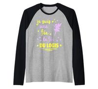 Je Suis UNE Fée La Fée du Logis Camiseta Manga Raglan