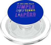 Je Suis UNE Fille Simple J'aime le Tennis et L'Apéro PopSockets PopGrip para MagSafe