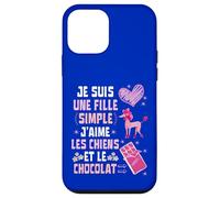 Je Suis UNE Fille Simple J'aime Les Chiens et le Chocolat Carcasa para iPhone 12 Mini