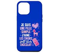 Je Suis UNE Fille Simple J'aime Les Chiens et le Chocolat Carcasa para iPhone 12 Pro MAX