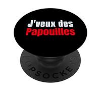 Je Veux Des Papouilles Humor Drôle PopSockets PopGrip Adhesivo
