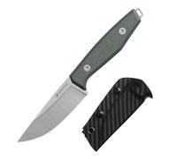 JEABROTHER 14c28n Steel fixed Blade Knife con kydex sheath, EDC outdoor camping survival hunting fruit knife (Punta de mango verde)