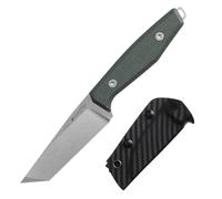 JEABROTHER 14c28n Steel fixed Blade Knife con kydex sheath, EDC outdoor camping survival hunting fruit knife (Lavado de piedra de cabeza t)