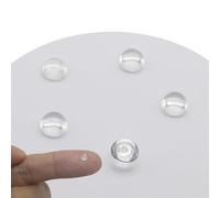 Jeada 5 lentes de vidrio óptico de 6 mm, lente convexa plana sin enfoque de borde, lente convexa LED para linterna LED, lámpara de cabeza de bicicleta, transparente (Φ6 mm x H3.0 x F6.0)