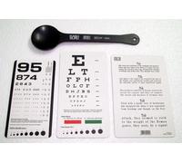 Jeager, Rosenbaum Snellen Pocket Eye Charts con ocluder - Juego de 4 piezas