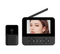 Jealaper M15 Timbre Electrónico Inalámbrico con Video para Monitoreo Al Aire Libre Cinta de Video Visión por Infrarrojos Intercomunicador de Voz para el Hogar ENCHUFE UE A