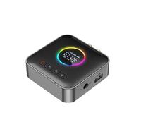 Jealaper Transmisor y Receptor Bluetooth 6.0, Modulador FM, Entrada Auxiliar de 3,5 Mm, Música Estéreo, Pantalla LED y Micrófono.