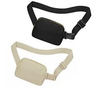 jealkip Riñonera para correr para mujeres y hombres, bolsa cruzada con correa ajustable para senderismo, entrenamiento, deportes, viajes, Madera negra y gris, Universal