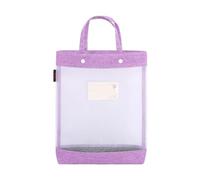JEAMIS Estuche Escolar Bolso De Malla De Malla Estudio Estudiantil Bolsa De Estudio De La Materia Transparente Bolsa De Almacenamiento De Malla-a-púrpura