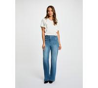 Jean ancho de tiro alto denim stone mujer 40