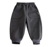 Jean Baggy - Pantalones de invierno con forro polar para niños, pantalones aislantes térmicos para niños, gruesos y cálidos, con interior suave, cómodo durante todo el día (Grey,2-3 años)