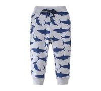 Jean Baggy Pantalones deportivos casuales con estampado de dibujos animados para niños pequeños, niñas y niños(Grey,2-3 años)