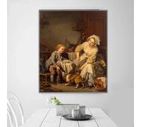 Jean-Baptiste Greuze «El niño mimado», lienzo impreso, pintura al óleo, póster artístico de fama mundial, imagen moderna para decoración de pared del hogar (60 x 80 cm)