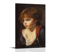 Jean-Baptiste Greuze - Póster decorativo de obra maestra, pequeño niño rubio con camisa abierta, regalo de pared, impresiones para dormitorio, decoración del hogar, lienzo, pinturas colgantes, 60 x 90