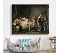 Jean-Baptiste Greuze "Un hijo ingrato" Impresiones en lienzo Pintura al óleo Obra de arte mundialmente famosa Póster Imagen Decoración de pared para el hogar (60x70cm)