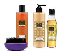 Jean Claude Olivier | Pack Cuidado del Cabello con Aceite de Argán - Champú, Mascarilla Capilar, Aceite Capilar y Cepillo Desenredante para Nutrir, Hidratar y Fortalecer el Cabello