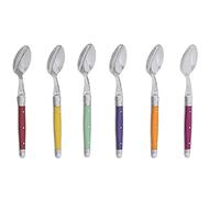 Jean Dubost - Estuche de 6 cucharaditas Laguiole colores de acero inoxidable iridiscentes