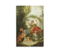 Jean Honore Fragonard - Póster de obras clásicas de The See-Saw - Lienzo decorativo para pared, 20 x 30 cm