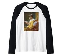 Jean-Honore Fragonard The Reader (A Young Girl Reading) Camiseta Manga Raglan