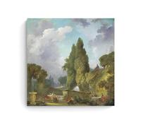 Jean Honore Fragonard Works - Pósteres impresos para colgar en lienzo, minimalistas, para dormitorio y sala de estar, 28 x 28 pulgadas