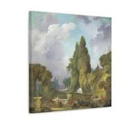 Jean Honore Fragonard Works - Pósteres impresos para colgar en lienzo, minimalistas, para dormitorio y sala de estar, 28 x 28 pulgadas