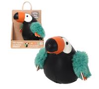 Jean le Toucan - Sonajero de peluche Little Big Friends | Juguete de despertar Sensorial con texturas suaves, compañero de viaje ligero para cochecito y asiento de coche, lavable a máquina