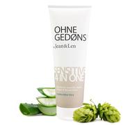 Jean & Len 3en1 Men Ducha Aloe Vera & Lúpulo, cuidado suave para cuerpo, cabello y rostro, ducha de hombre para piel seca con Pro-Vitamin B5, aroma que mima, sin parabenos ni siliconas, vegano, 250 ml