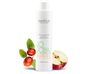 Jean & Len Acondicionador Jojoba & Manzana, cuida las puntas largas y quebradizas del cabello, desenreda los nudos y asegura una mejor peinabilidad, sin parabenos ni siliconas, vegano, 300 ml