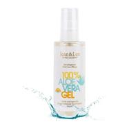 Jean & Len Après Sun Gel de Aloe Vera, apoyo tras quemaduras solares, calma y refresca la piel, hidrata, sin siliconas, nanopartículas, emulsionantes, aceite mineral, perfume ni color, vegano, 100 ml