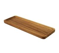 Jean & len Bandeja de Madera Rectangular de Madera de Acacia, versátil para Accesorios y Oficina, Elegante Organizador con Vetas únicas, Limpieza a Mano, Tabla de Madera Decorativa, 28 x 10 x 1,5 cm