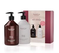 Jean & Len Body Ceremony Peony & Lychee Set de regalo, vegan | Con Hand & Body Cleanser y Hand & Body Balm, aroma suave y floral, embalaje certificado FSC