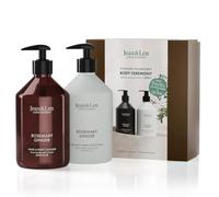 Jean & Len Body Ceremony Rosemary & Ginger Set de regalo | Con Hand & Body Cleanser y Hand & Body Balm, aroma herbal y fresco, embalaje certificado FSC