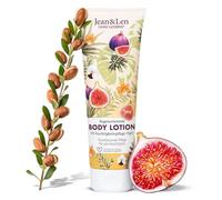 Jean & Len Body Lotion Aceite de argán e higo, para todo tipo de piel, textura ligera, absorción rápida, aroma envolvente y oriental a higo, sin parabenos ni siliconas, loción corporal vegana, 250 ml